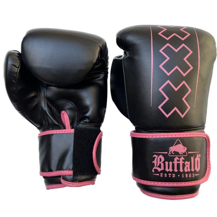 Buffalo Outrage bokshandschoenen zwart met roze 12oz online kopen | Buffalo.nl