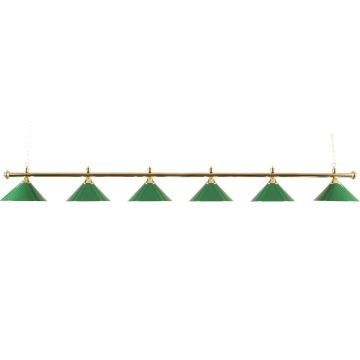 Lamp type pool met zes kappen messing/groen online kopen | Buffalo.nl