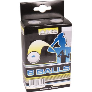 Tafeltennisballen Buffalo 3* Competitie 6st. Celluloidvrij online kopen | Buffalo.nl