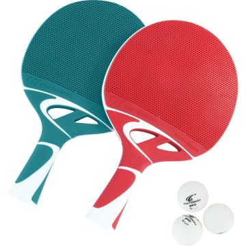 Tafeltennis bat set Cornilleau Tacteo duo pak rood/groen 