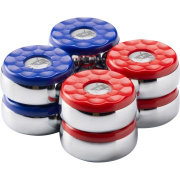 Shuffleboard pucks set 4 x blauw en 4 x rood online kopen | Buffalo.nl