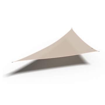 Coolfit schaduwdoek driehoek 90 graden off white 570x400x400 cm online kopen | Buffalo.nl