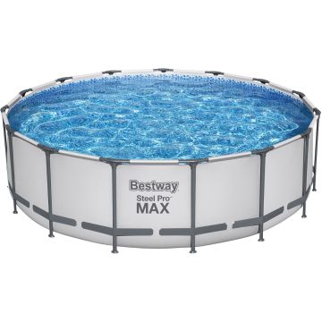 Bestway zwembad set Steel Pro Max 457  lichtgrijs online kopen | Buffalo.nl