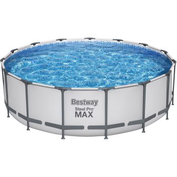 Bestway zwembad set Steel Pro Max 457  lichtgrijs online kopen | Buffalo.nl