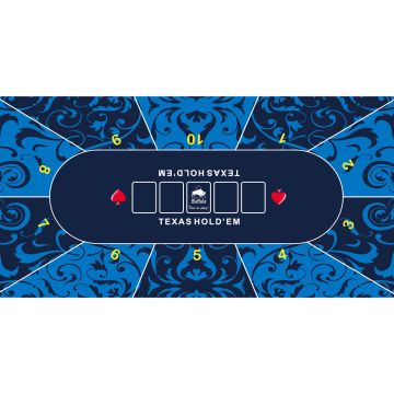 Buffalo Pokerkleed blauw 180x90cm 3mm online kopen | Buffalo.nl