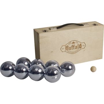 Jeu de boules set metaal (8st.) in houten doos