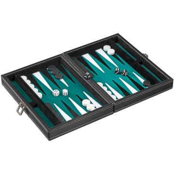 Philos Backgammon Tinos klein groen 23x16,5cm online kopen | Buffalo.nl