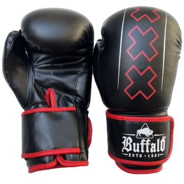 Buffalo Outrage bokshandschoenen zwart met rood 12oz online kopen | Buffalo.nl
