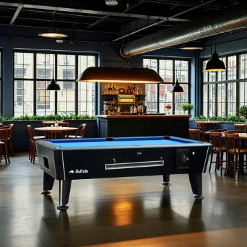 commerciële pooltafel Viking 8ft met 1-delige leisteen en muntinworp